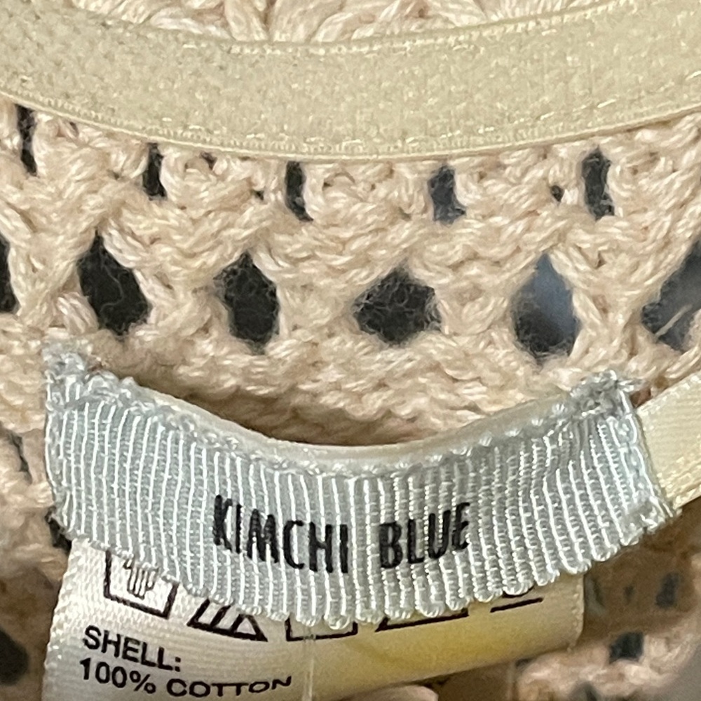 Kimchi Blue Crochet Lace Romper Ivory Boho Festival Indie Hippie Western Medium - Picture 9 of 11